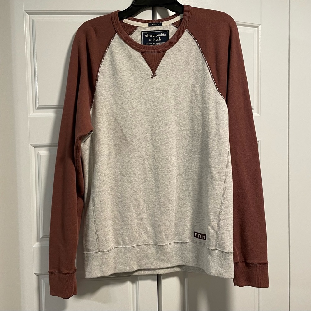 ABERCROMBIE & FITCH Muscle Long Sleeve Sweater Mens XL Cotton Polyester Crew